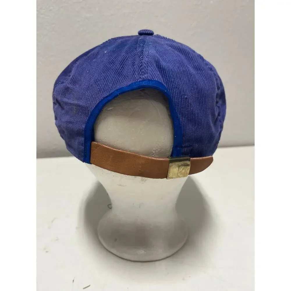Vintage Kansas Communications Corded Hat Purple Corduroy Snapback Made in USA